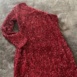 Sparkle red short dress